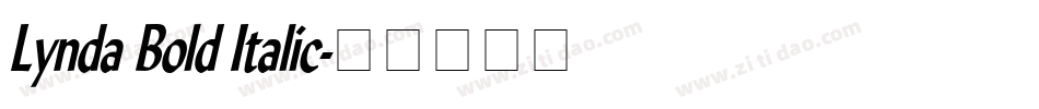 Lynda Bold Italic字体转换